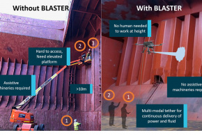 BLASTER Better Localized Autonomous Scouring and Tethered Ejecting Rotorcraft